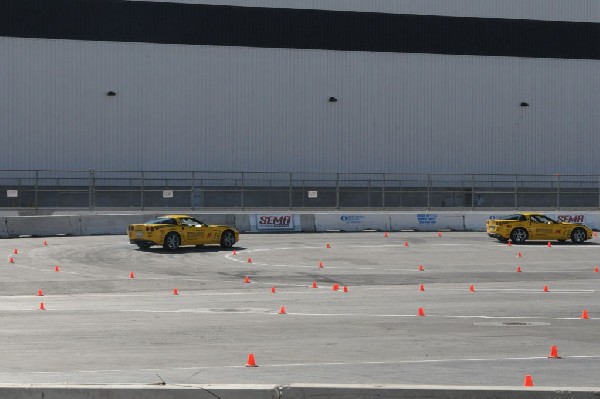 Bob Bondurant instructors take SEMA participants around SEMA MotorTrend Pro