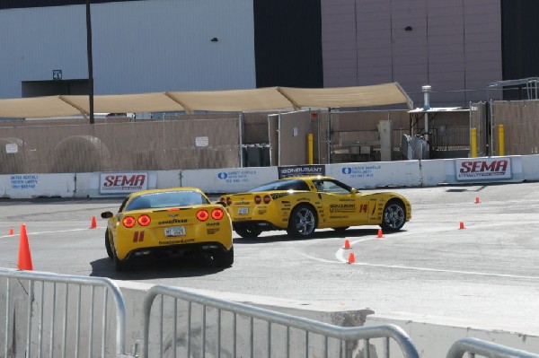 Bob Bondurant instructors take SEMA participants around SEMA MotorTrend Pro