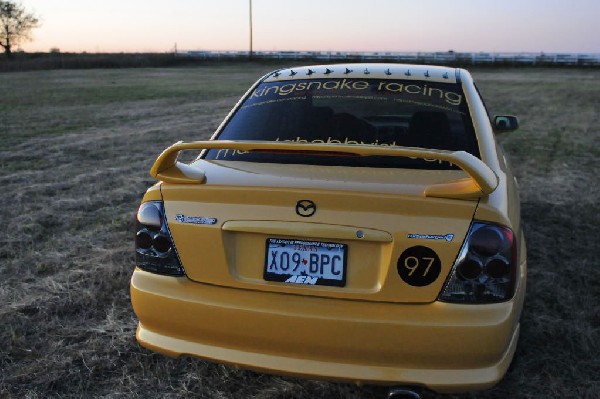 kingsnake racing 2003.5 MazdaSpeed Protege gets it's first graphic set