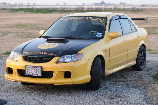 kingsnake racing 2003.5 MazdaSpeed Protege gets an adjustable aluminum wing