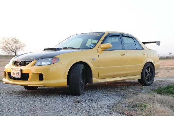 kingsnake racing 2003.5 MazdaSpeed Protege gets an adjustable aluminum wing