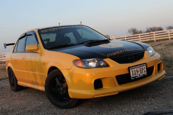 kingsnake racing 2003.5 MazdaSpeed Protege gets an adjustable aluminum wing