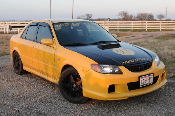 kingsnake racing 2003.5 MazdaSpeed Protege gets an adjustable aluminum wing