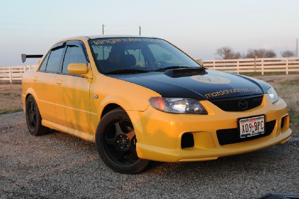 kingsnake racing 2003.5 MazdaSpeed Protege gets an adjustable aluminum wing