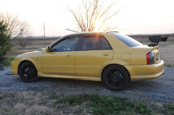 kingsnake racing 2003.5 MazdaSpeed Protege gets an adjustable aluminum wing