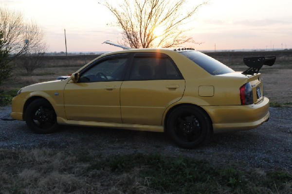 kingsnake racing 2003.5 MazdaSpeed Protege gets an adjustable aluminum wing