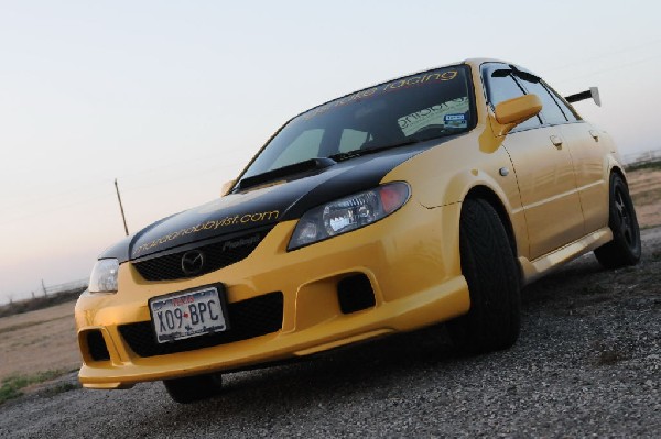 kingsnake racing 2003.5 MazdaSpeed Protege gets an adjustable aluminum wing