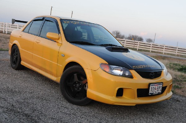 kingsnake racing 2003.5 MazdaSpeed Protege gets an adjustable aluminum wing